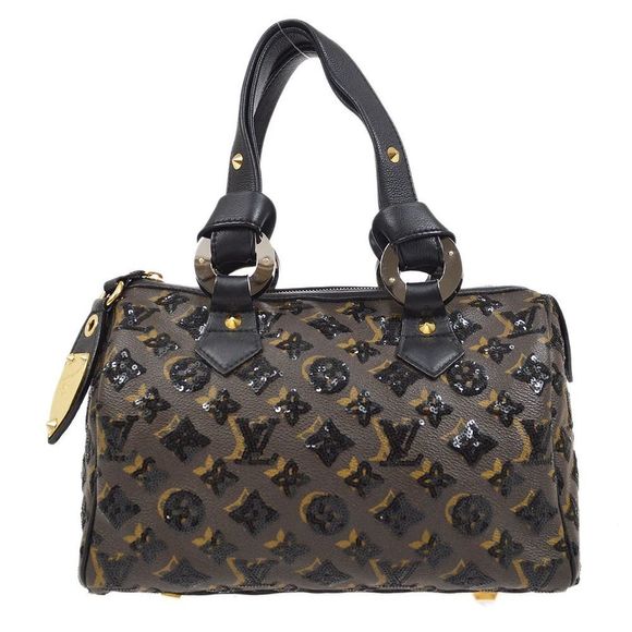 Louis Vuitton Speedy 30 Hand Bag Black Monogram Eclipse - Picture 1 of 7